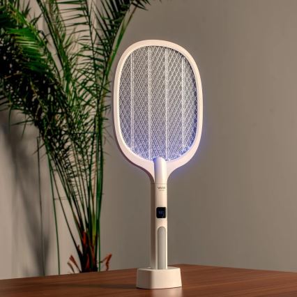 LED Elektrische Insektenfalle 2in1 mit LCD-Display 1200 mAh/5V Weiß
