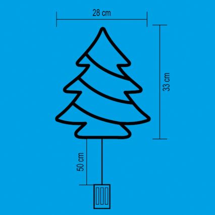 LED Fensterdekoration 35xLED/3xAA warmweiß
