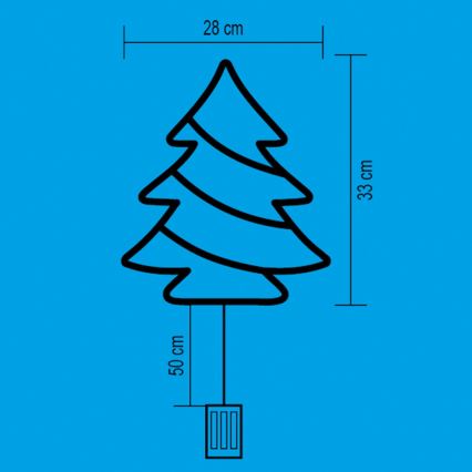 LED Fensterdekoration 35xLED/3xAA warmweiß