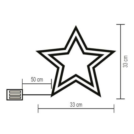 LED Fensterdekoration LED/3xAA multicolor