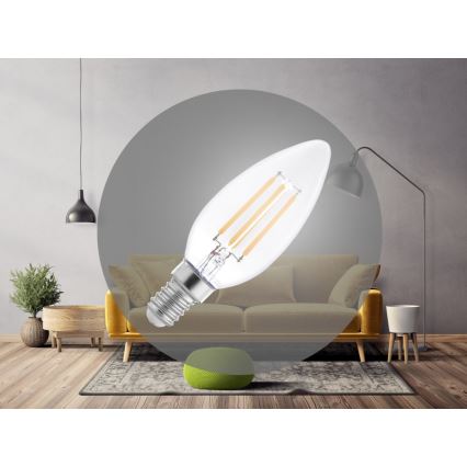 LED-Filamentlampe C37 E14/6W/230V 4000K