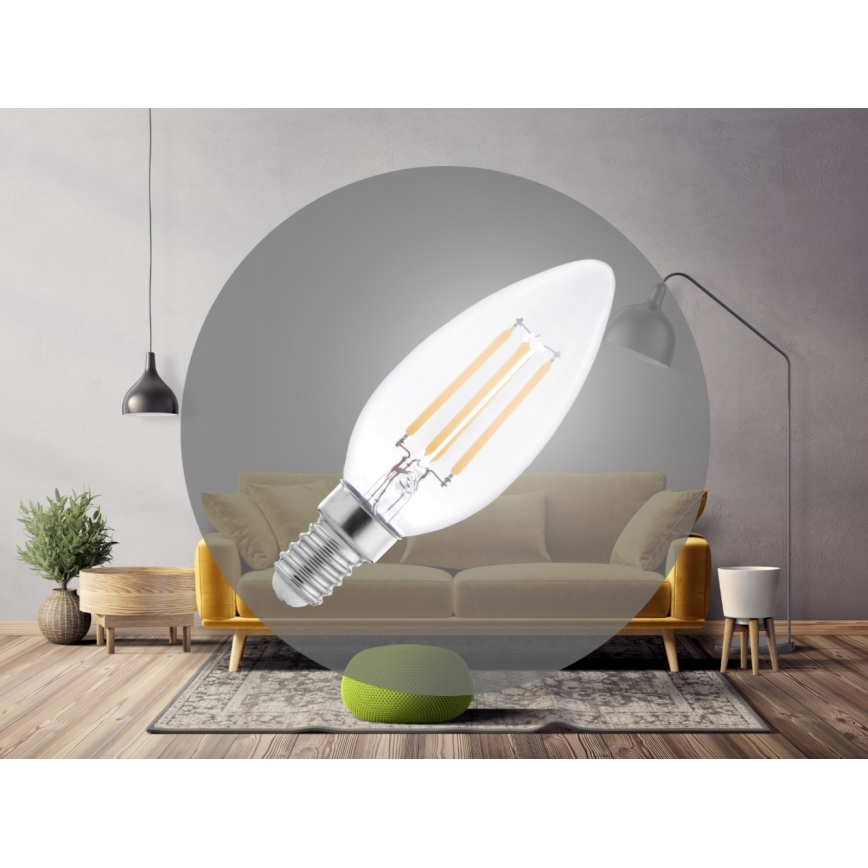 LED-Filamentlampe C37 E14/6W/230V 4000K