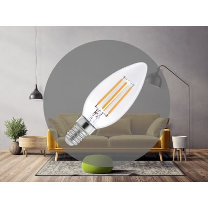 LED-Filamentlampe C37 E14/6W/230V 4000K