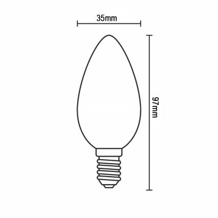 LED-Filamentlampe C37 E14/6W/230V 4000K