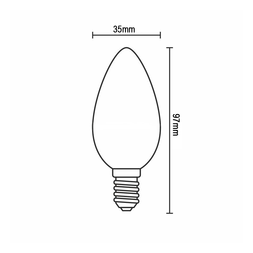 LED-Filamentlampe C37 E14/6W/230V 4000K