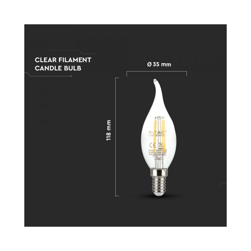 LED-Filamentlampe E14/4W/230V 3000K