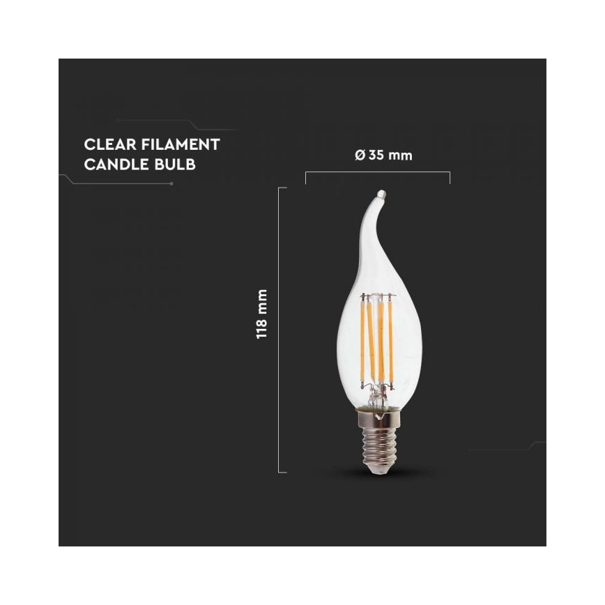 LED-Filamentlampe E14/4W/230V 4000K