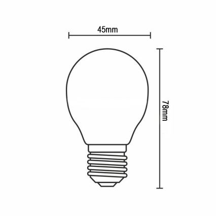 LED-Filamentlampe G45 E14/6W/230V 3000K