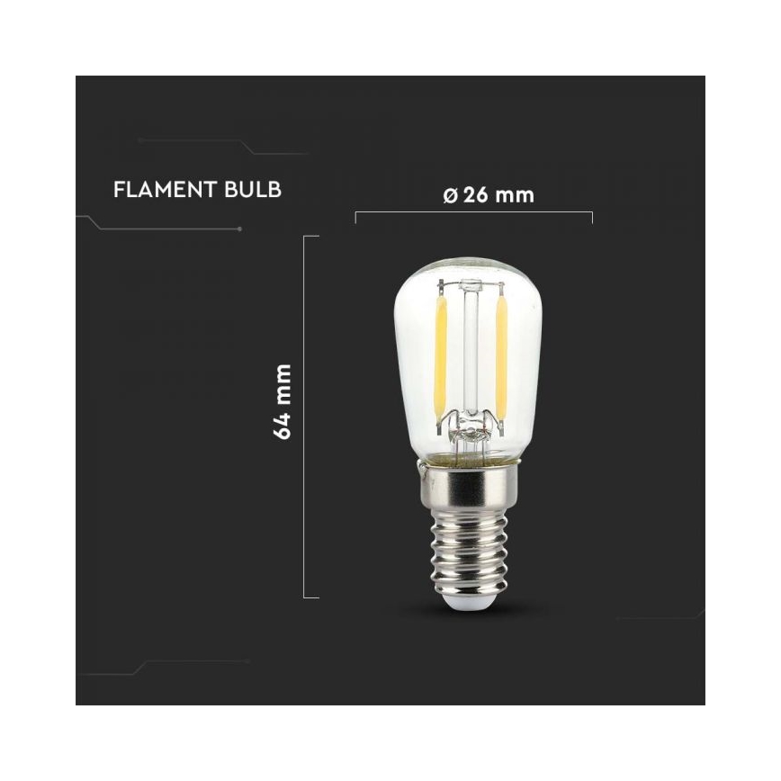 LED-Filamentlampe ST26 E14/2W/230V 3000K