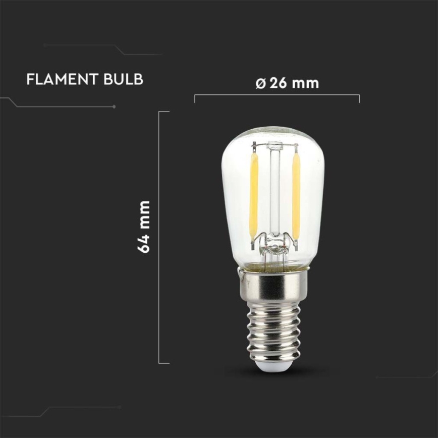 LED-Filamentlampe ST26 E14/2W/230V 4000K