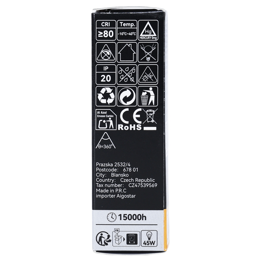 LED-Filamentlampe T25 E14/6W/230V 3000K - BRILAGI