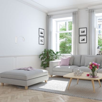 LED Flexibles Wandleuchte mit USB BASE 1xLED/8W+1xLED/2W/230V Weiß