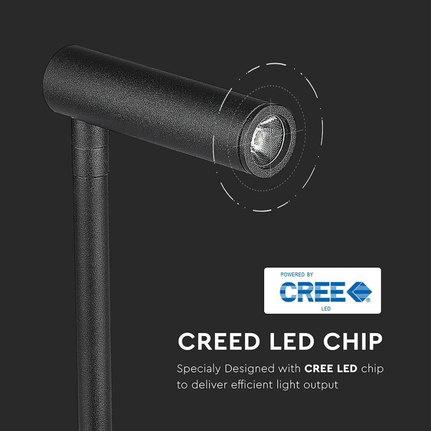 LED Flexibles Wandleuchte mit USB-Anschluss LED/3W/230V