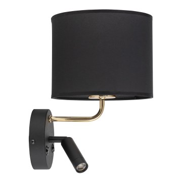 LED Flexibles Leuchtmittel RICHI 1xE27/15W/230V + LED/3W/230V schwarz