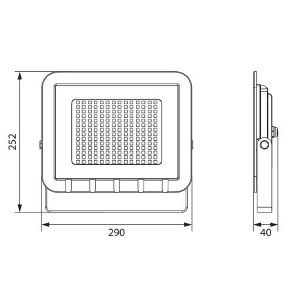 LED-Flutlicht ALUM 1xLED/100W/230V IP65 4000K