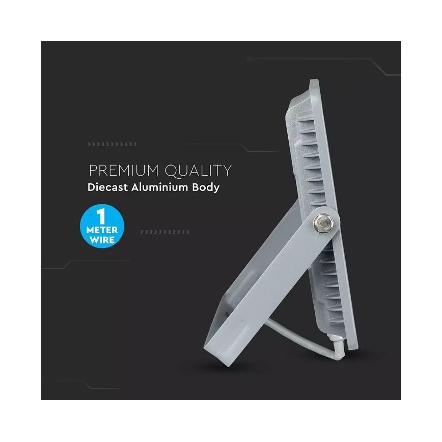 LED-Flutlicht SAMSUNG CHIP LED/100W/230V IP65 3000K grau