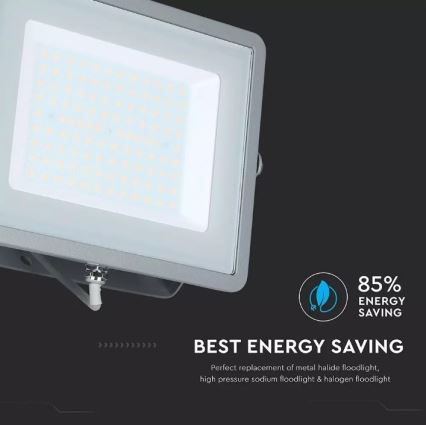 LED-Flutlicht SAMSUNG CHIP LED/100W/230V IP65 3000K grau