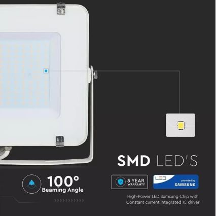 LED-Flutlicht SAMSUNG CHIP LED/150W/230V 3000K IP65 weiß