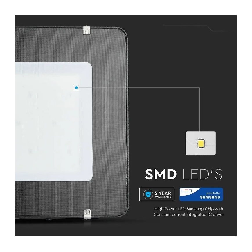 LED-Flutlicht SAMSUNG CHIP LED/500W/230V IP65 6400K schwarz
