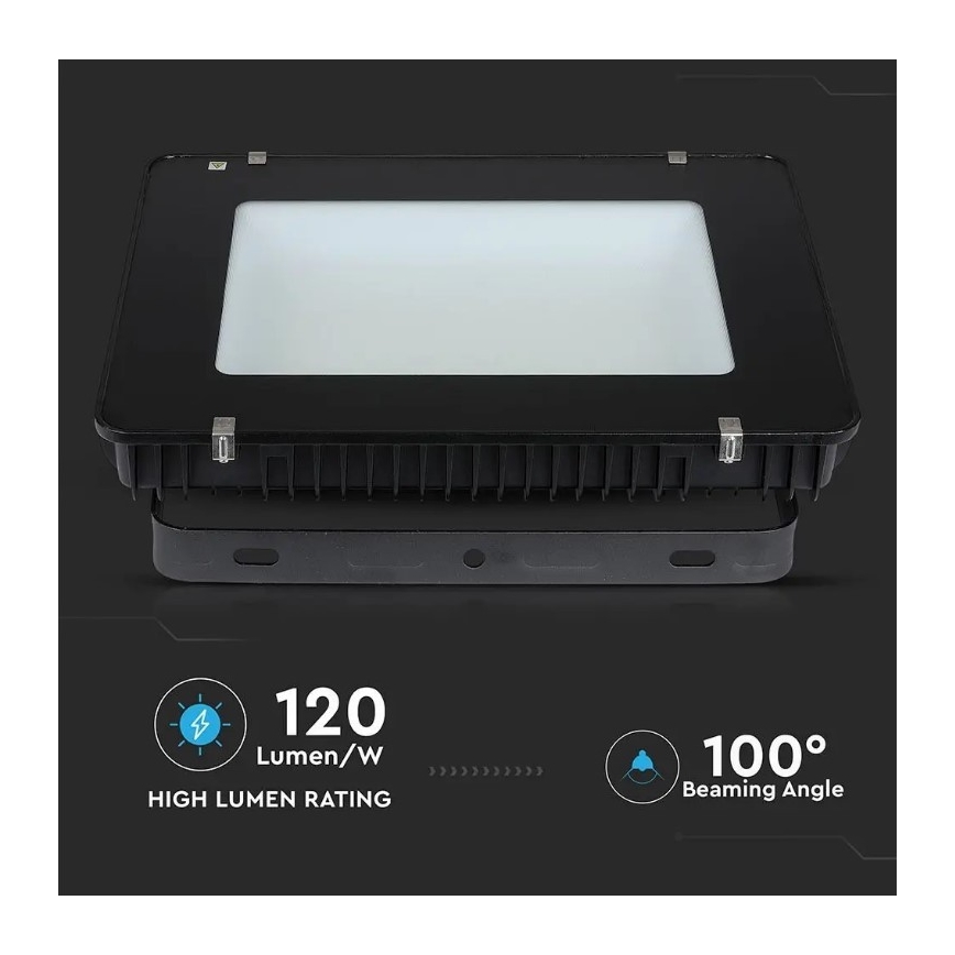 LED-Flutlicht SAMSUNG CHIP LED/500W/230V IP65 6400K schwarz