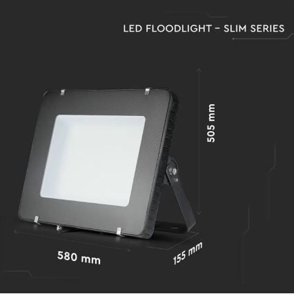 LED-Flutlicht SAMSUNG CHIP LED/500W/230V IP65 6400K schwarz