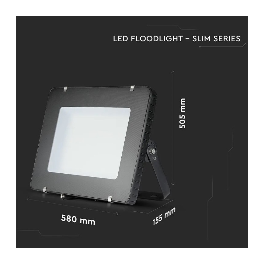 LED-Flutlicht SAMSUNG CHIP LED/500W/230V IP65 6400K schwarz