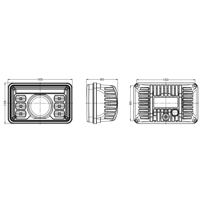 LED Frontscheinwerfer für Traktor LED/69W/10-30V IP69 5700K rechteckig