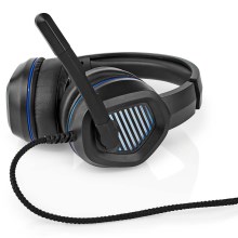LED-Gaming-Kopfhörer mit Mikrofon schwarz