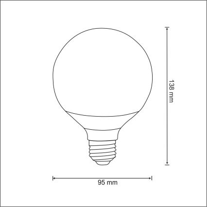 LED Glühbirne 1xE27/12W/230V 3000K