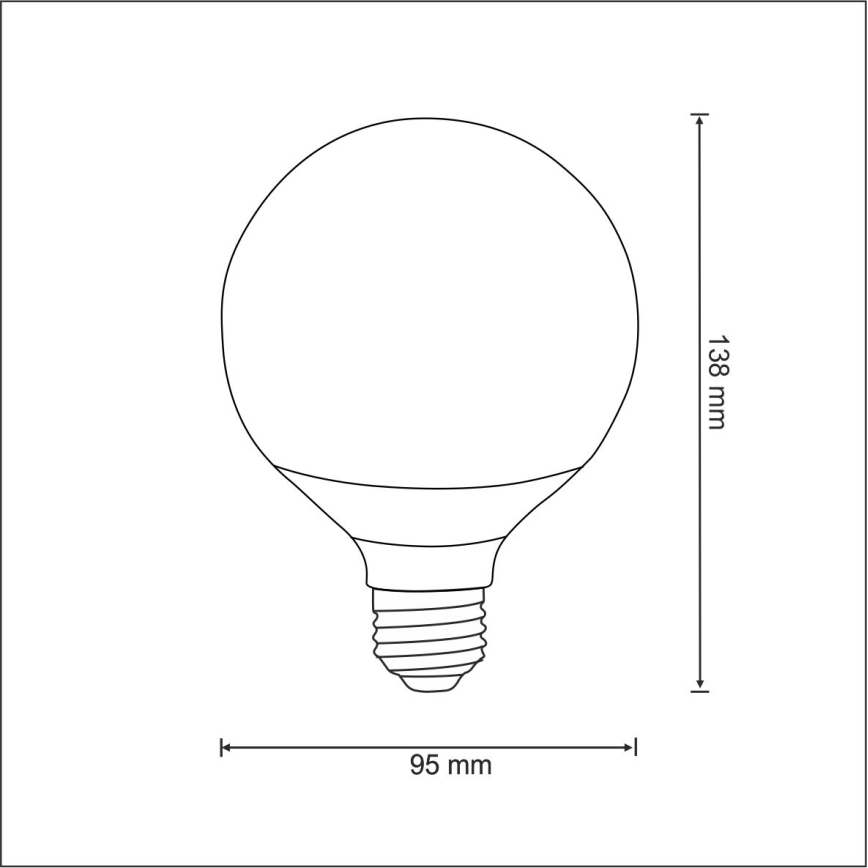 LED Glühbirne 1xE27/12W/230V 3000K