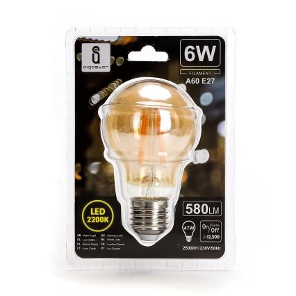 LED Glühbirne A60 E27/6W/230V 2200K - Aigostar