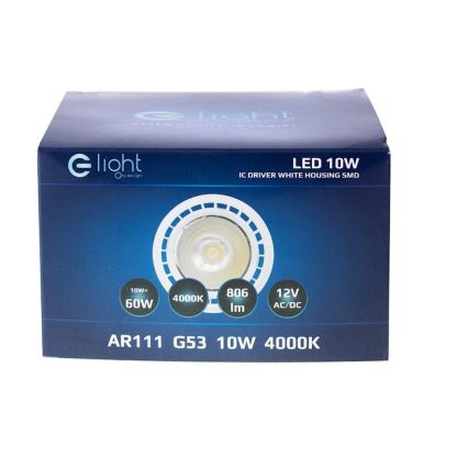 LED Glühbirne AR111 G53/10W/230V 4,000K