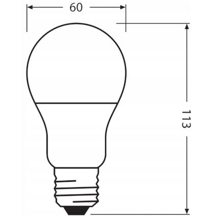 LED-Glühbirne aus recyceltem Kunststoff E27/10W/230V 2700K - Ledvance