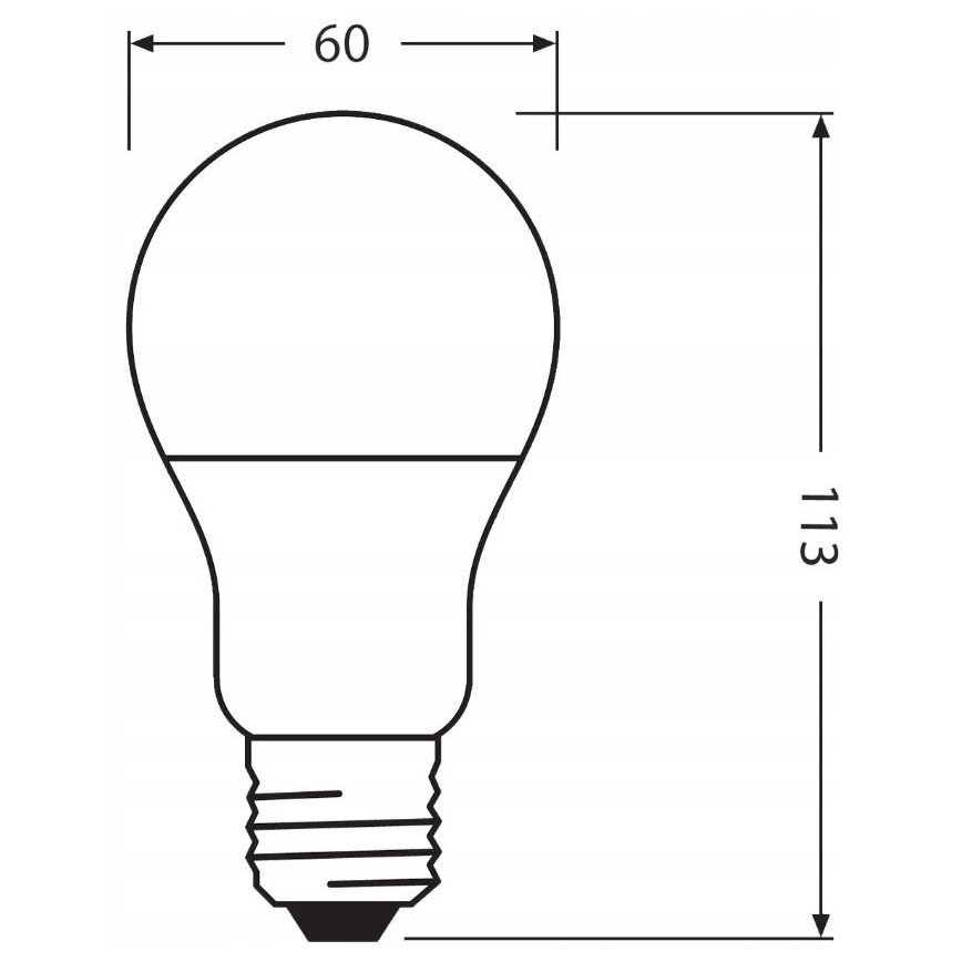 LED-Glühbirne aus recyceltem Kunststoff E27/10W/230V 2700K - Ledvance