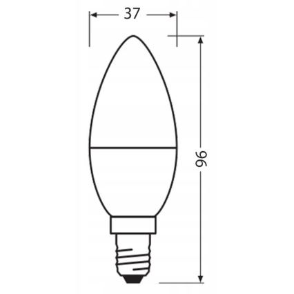 LED-Glühbirne aus recyceltem Kunststoff B40 E14/4,9W/230V 2700K - Ledvance