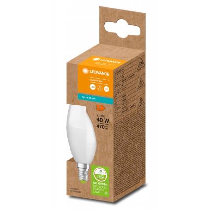 LED-Glühbirne aus recyceltem Kunststoff B40 E14/4,9W/230V 4000K - Ledvance