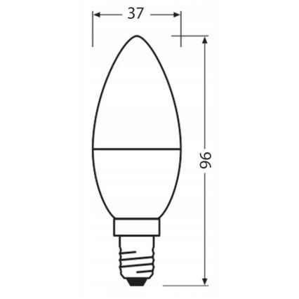 LED-Glühbirne aus recyceltem Kunststoff B40 E14/4,9W/230V 4000K - Ledvance