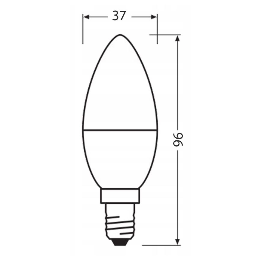 LED-Glühbirne aus recyceltem Kunststoff B40 E14/4,9W/230V 4000K - Ledvance