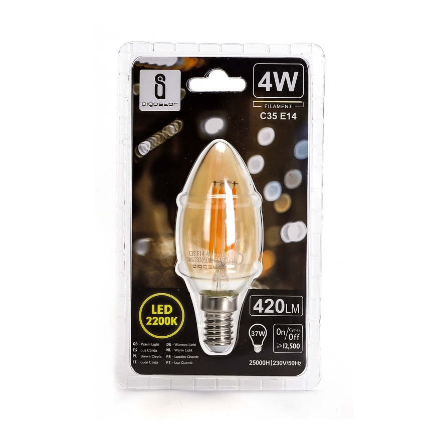 LED Glühbirne C35 E14/4W/230V 2200K - Aigostar