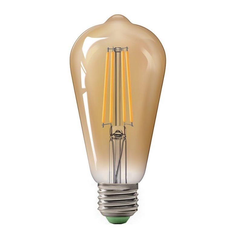 LED Glühbirne CLASIC AMBER ST64 E27/10W/230V 2200K – Brilagi