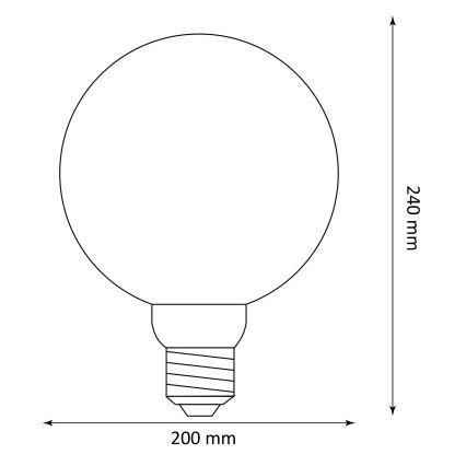 LED Glühbirne DECO VINTAGE G200 E27/4W/230V 1800K