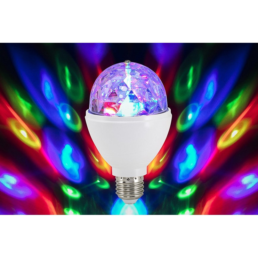LED Glühbirne DISCO LIGHT E27/3W/230V