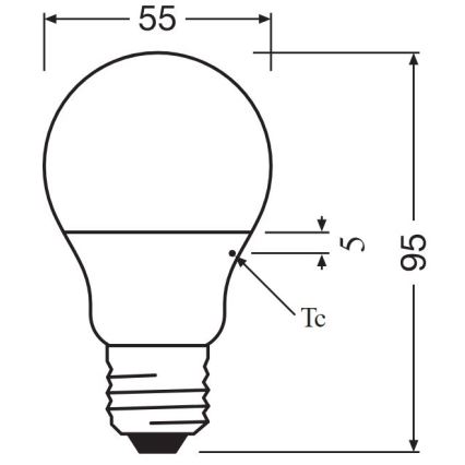 LED-Glühbirne E27/4,9W/230V 2700K - Osram