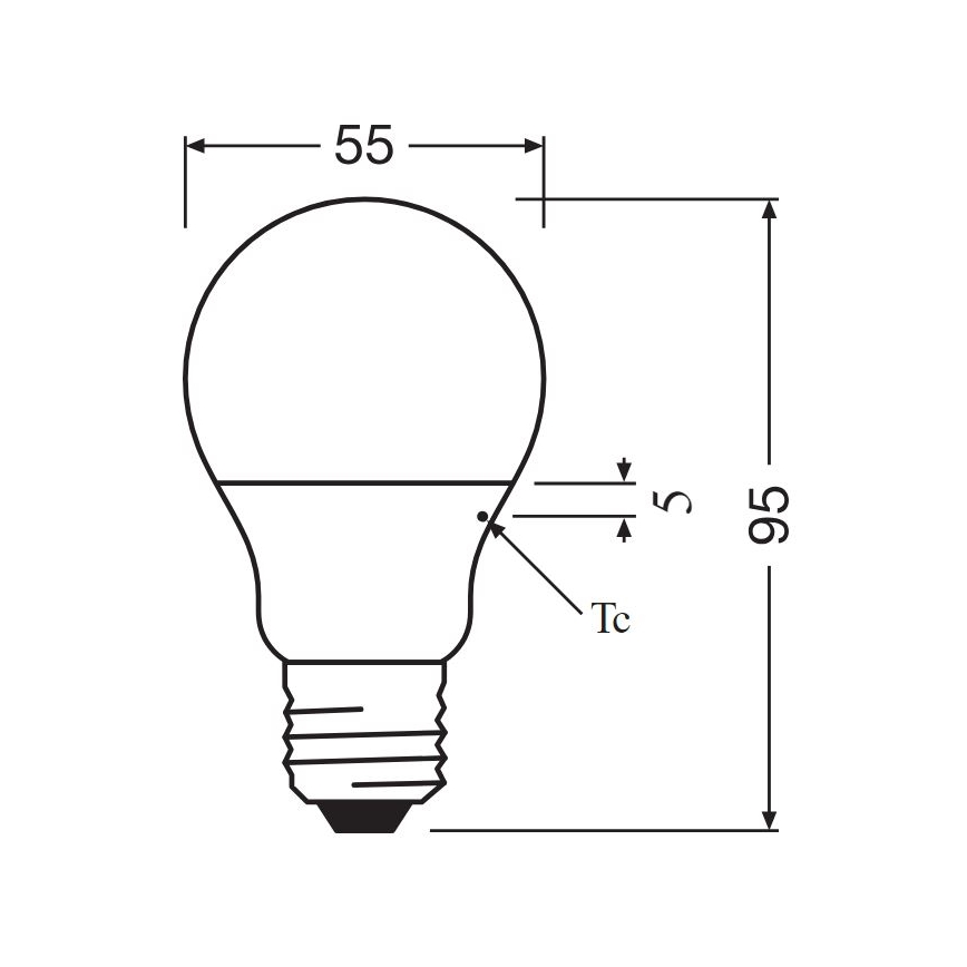 LED-Glühbirne E27/4,9W/230V 2700K - Osram