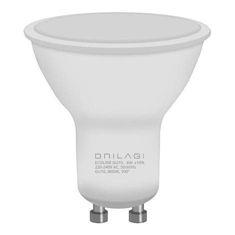 LED-Glühbirne ECOLINE GU10/6W/230V 4.000K - Brilagi