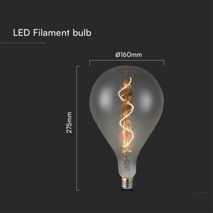 LED-Glühbirne FILAMENT A160 E27/4W/230V 2700K