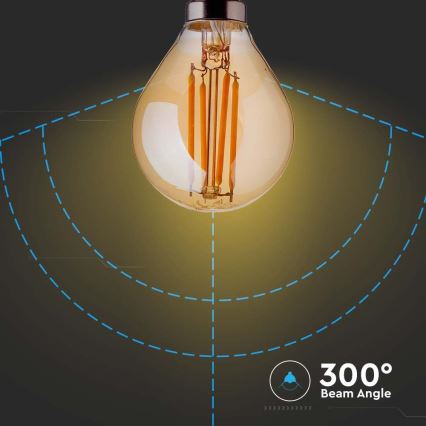 LED Glühbirne FILAMENT AMBER P45 E14/4W/230V 2200K