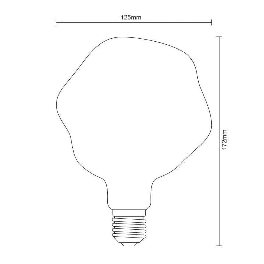 LED-Glühbirne FILAMENT BUMPED SMOKE G125 E27/4W/230V 2000K rauchig