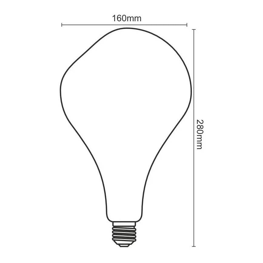 LED-Glühbirne FILAMENT BUMPED VINTAGE ET160 E27/4W/230V 2000K