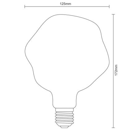 LED-Glühbirne FILAMENT BUMPED VINTAGE G125 E27/4W/230V 2000K